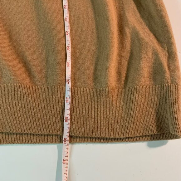 H&M Wool Blend Tan Single Ruffle Long Sleeve Sweater Top - Picture 6 of 8